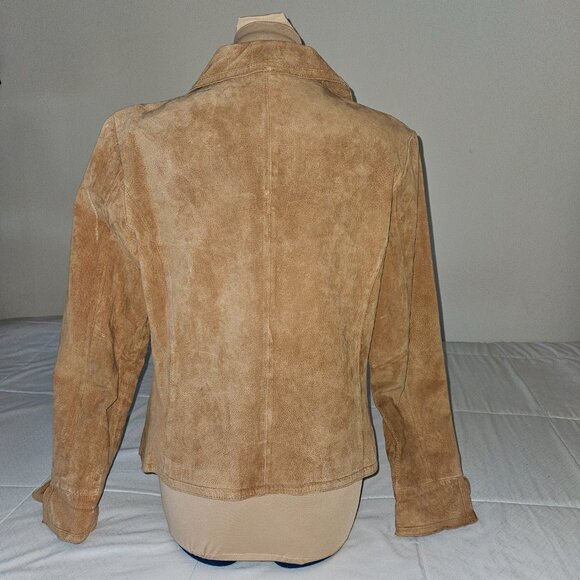 Live a Little Suede Leather Jacket Y2K Era - Large - Picture 3 of 7